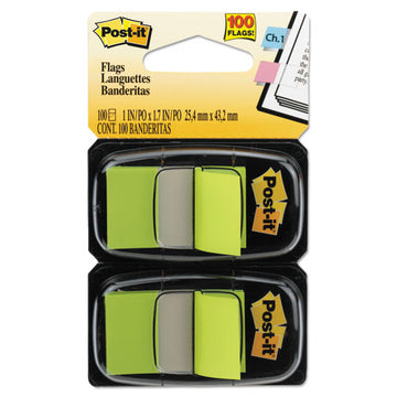 Post-it® Flags Standard Page Flags In Dispenser, Bright Green, 100 Flags-dispenser freeshipping - TVN Wholesale